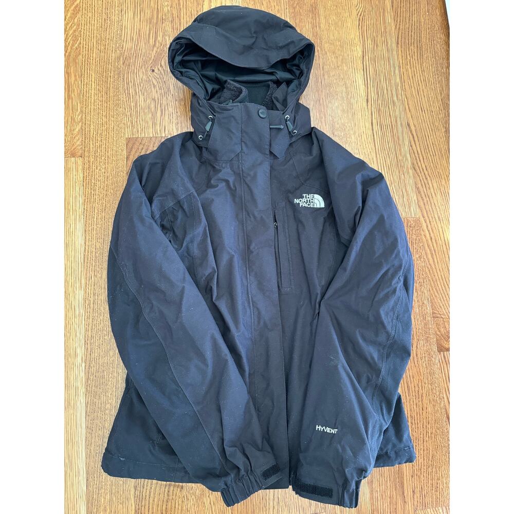 Women's Black Northface Jacket with Zip In Liner. Size SMALL